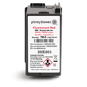 Pitney Bowes Red Ink Cartridge (35 ml) for DM100™, DM200™ and SendPro® C and SendPro®+