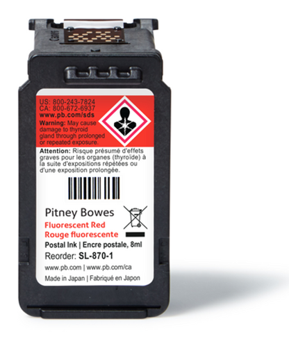 Pitney Bowes Red Ink Cartridge for SendPro® Mailstation