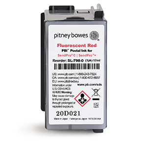 Pitney Bowes Red Ink Cartridge (17 ml) for SendPro® C and SendPro®+